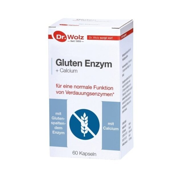 Dr. Wolz Gluten Enzym + Calcium, kaps. N60