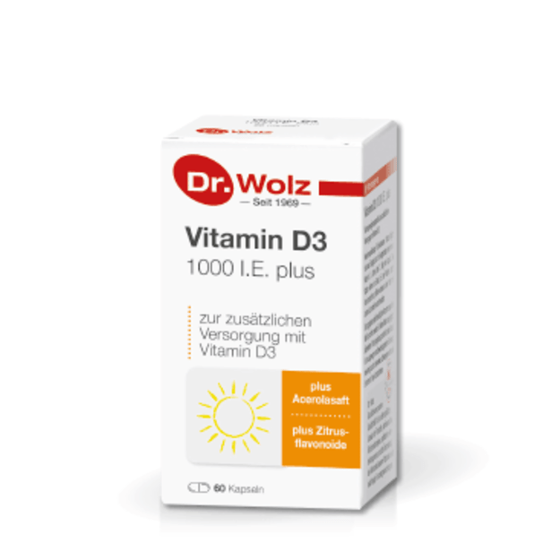 Dr. Wolz Vitamin D3 1000 I.E. plus, kapsulės