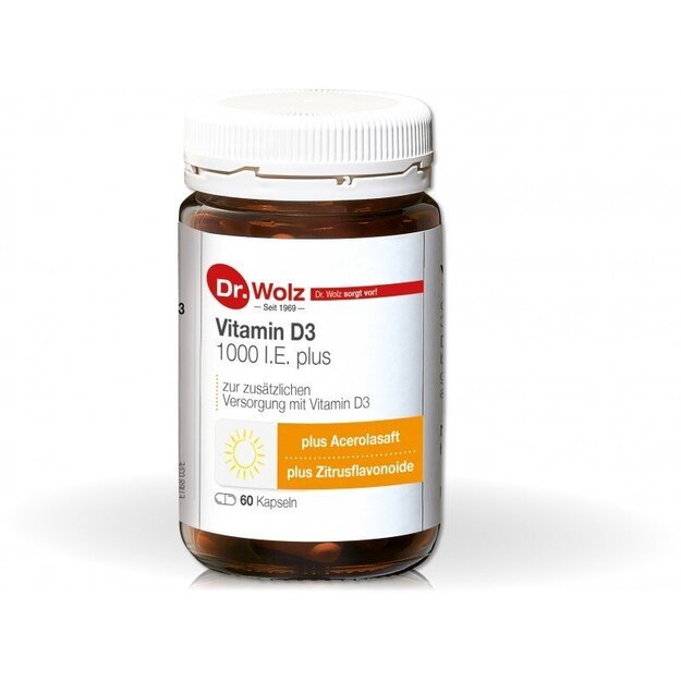Dr. Wolz Vitamin D3 1000 I.E. plus, kapsulės